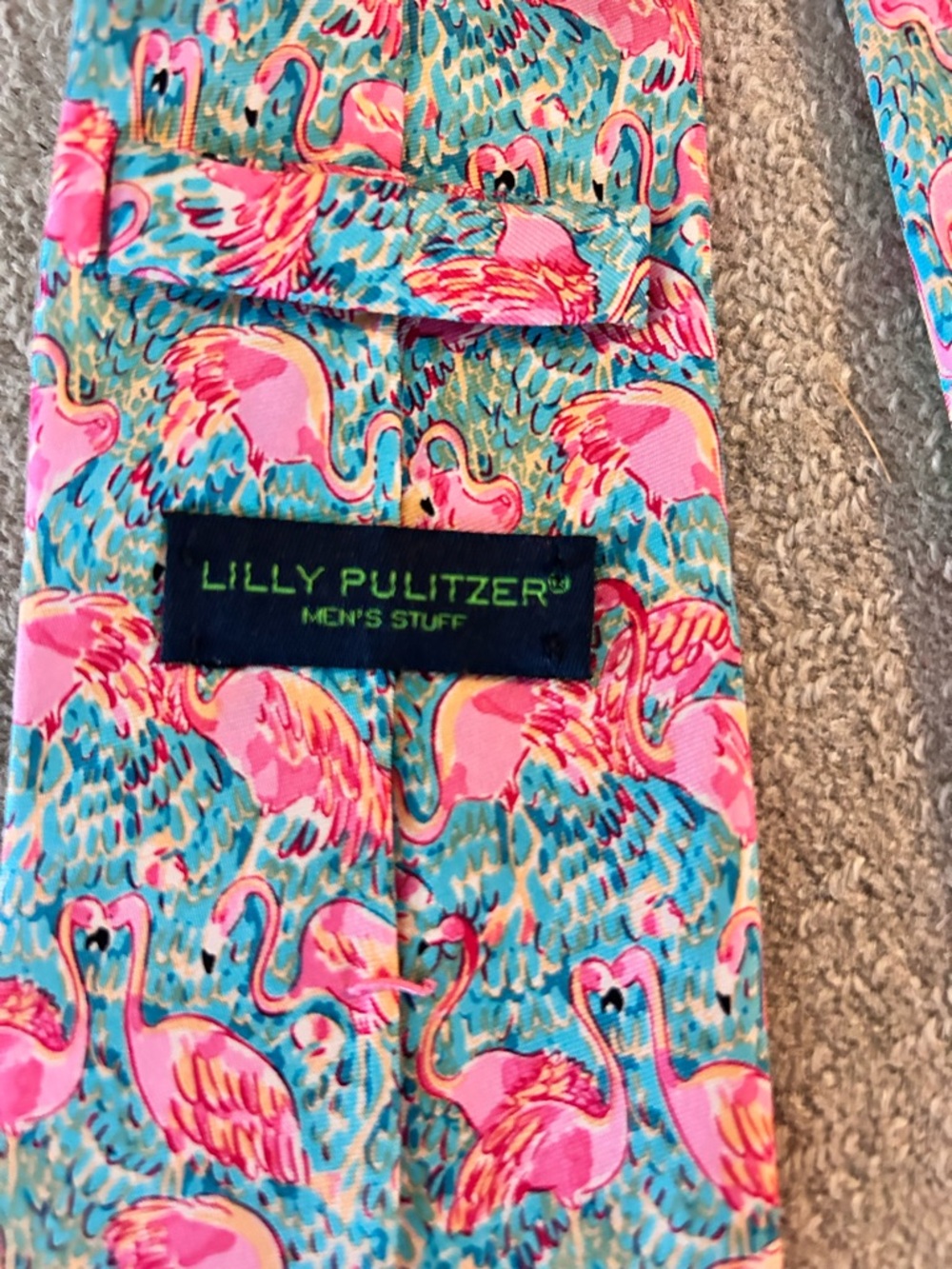 Lilly Pulitzer Pink Flamingo Tie - rare print! - Picture 3 of 3